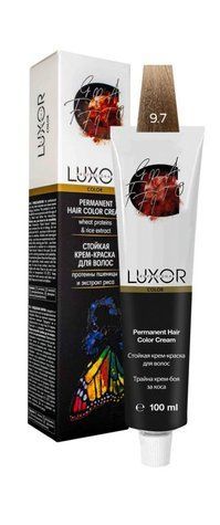 Фарба для волосся LUXOR Professional 9.7 Дуже світлий блондин шоколадний 100 мл 690766 - фото Prof-star