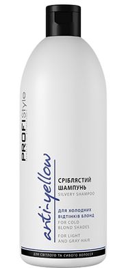 Шампунь сріблястий антижовтий ефект для світлого та сивого волосся Profi Style, 500 мл, 0095, В наявності