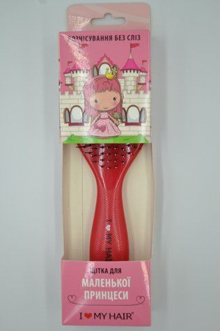 Щетка для волос SPIDER KIDS 12 рядов глянцевая красная Детская 1502 RED KIDS - фото Prof-star