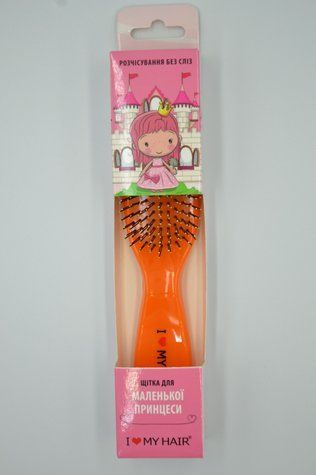Щетка для волос SPIDER KIDS 9 рядов глянцевая оранжевая Детская 1501 ORANGE KIDS - фото Prof-star
