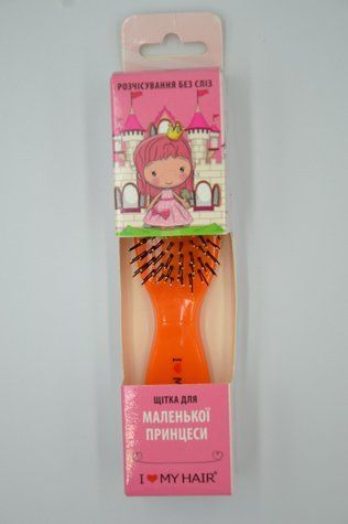 Щетка для волос SPIDER KIDS 9 рядов глянцевая оранжевая Детская 1503 ORANGE KIDS - фото Prof-star