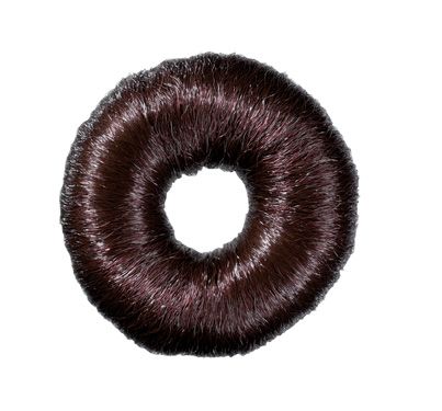 Валик-кільце для зачісок 90 мм коричневий