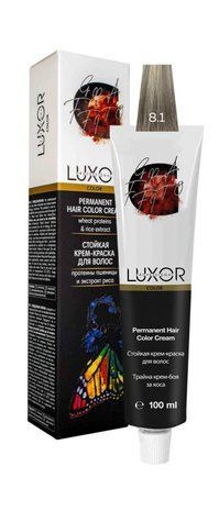 Фарба для волосся LUXOR Professional 8.1 Світлий блондин попелястий 100 мл 690155 - фото Prof-star