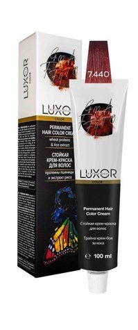 Фарба для волосся LUXOR Professional 7.440 Блондин інтенсивний мідний інтенсивний 100 мл 692760 - фото Prof-star