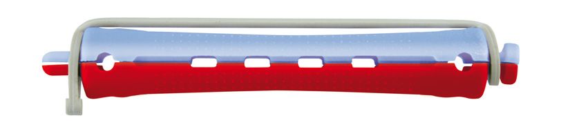 Бігуді для холодної завивки з круглою гумкою 11 * 70 мм.12 шт. синьо-червоні