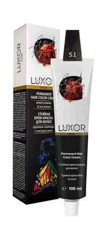 Фарба для волосся LUXOR Professional 5.1 Світлий коричневий попелястий 100 мл 692432 - фото Prof-star