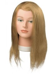 Голова-манекен тренировочная 40 см. блонд натуральные волосы