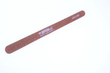 Пилка для ногтей коричневая мини 180\180 BRINail 8552 - фото Prof-star