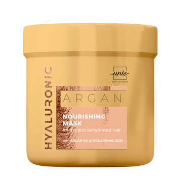 Живильна маска для сухого та зневодненого волосся ARGAN HYALURONIC Unic 500 мл HLMA/500 - фото Prof-star