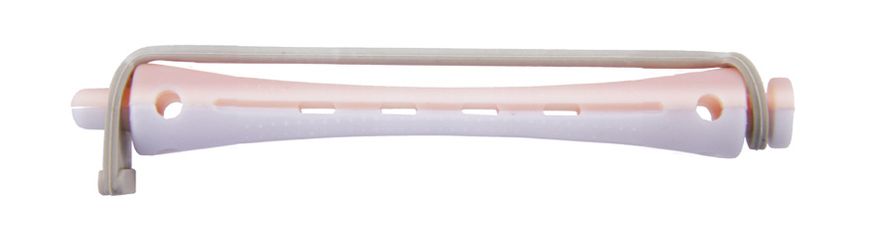 Бигуди для холодной завивки с круглой резинкой 7*70 мм.12 шт. белые/розовые