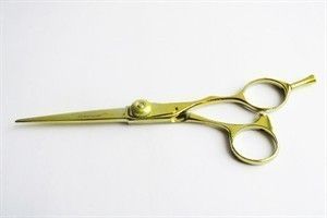 09 YELLOW 5,0``Ножиці перукарські прямі для стрижки SUNTACHI