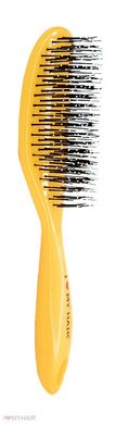 Щетка для волос SPIDER 12 рядов глянцевая желтая, 1502 YELLOW