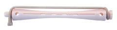 Бигуди для холодной завивки с круглой резинкой 7*95 мм.12 шт.белые/розовые