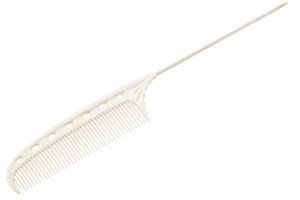 Расческа с металическим хвостиком YS-103 White Tail Comb YS-103 White  - фото Prof-star