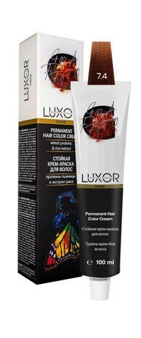Фарба для волосся LUXOR Professional 7.4 Блондин мідний 100 мл 690599 - фото Prof-star