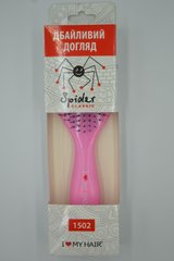 Щетка для волос SPIDER 12 рядов глянцевая розовая, 1502 PINC