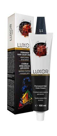 Фарба для волосся LUXOR Professional 1.1 Чорний попелястий 100 мл 692722 - фото Prof-star