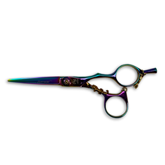 09 KITTY RAINBOW 5,0`` Ножиці перукарські прямі для стрижки SUNTACHI