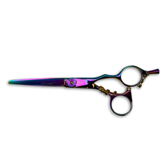 09 KITTY RAINBOW 5,5`` Ножиці перукарські прямі для стрижки SUNTACHI