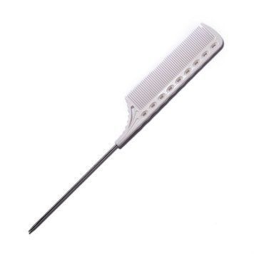 Расческа с металическим хвостиком YS-108 White Tail Combs YS-108 White - фото Prof-star