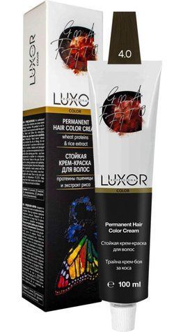 Фарба для волосся LUXOR Professional 4.0 Коричневий натуральний 100 мл 690094 - фото Prof-star