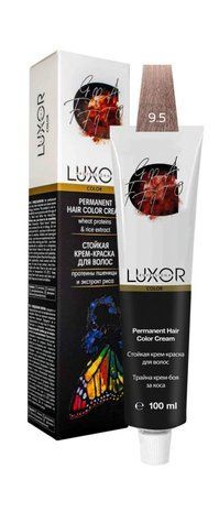 Фарба для волосся LUXOR Professional 9.5 Дуже світлий блондин махагоновий 100 мл 692708 - фото Prof-star