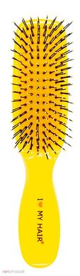 Щетка для волос SPIDER 9 рядов глянцевая желтая S, 1503 YELLOW