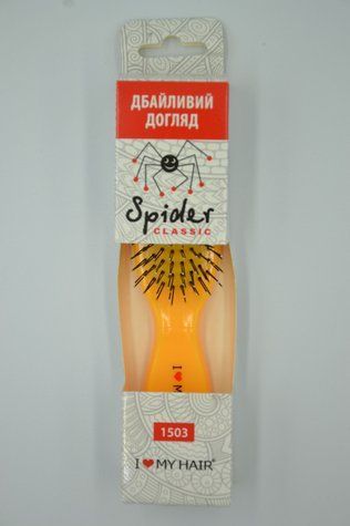 Щетка для волос SPIDER 9 рядов глянцевая желтая S 1503 YELLOW - фото Prof-star