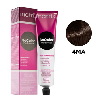 Стійка крем-фарба для волосся відтінок 4MA Matrix Socolor Pre-Bonded E3690400 - фото Prof-star