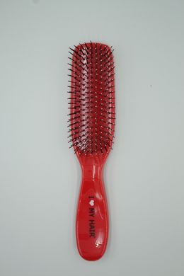 Щетка для волос SPIDER 9 рядов глянцевая красная M, 1501 RED
